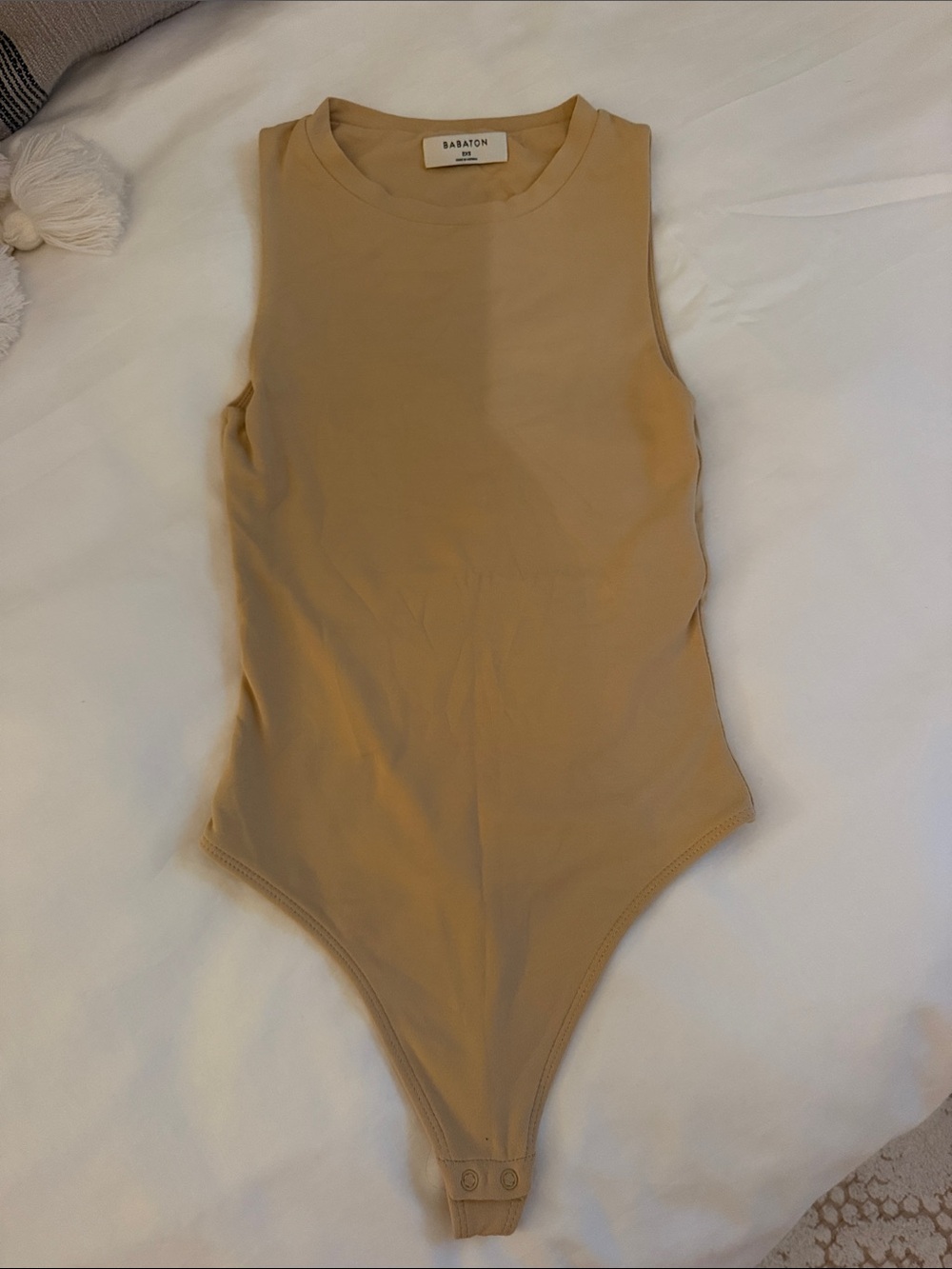 Babaton Kids Sleeveless One-Piece Bodysuit in Camel Tan